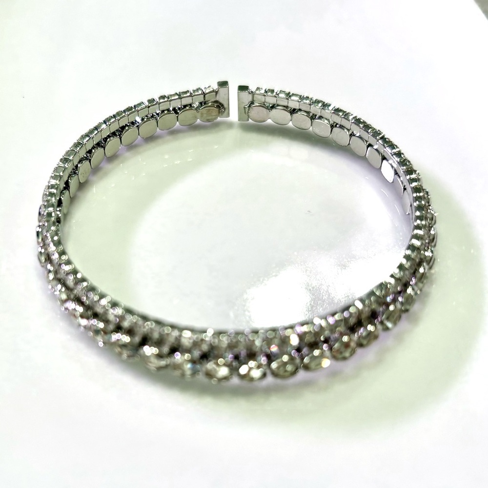 Small and Larger Rhinestone Bracelet Size 7 plus